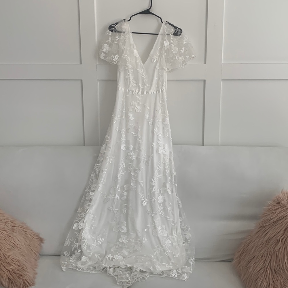 White lace maxi dress NWOT